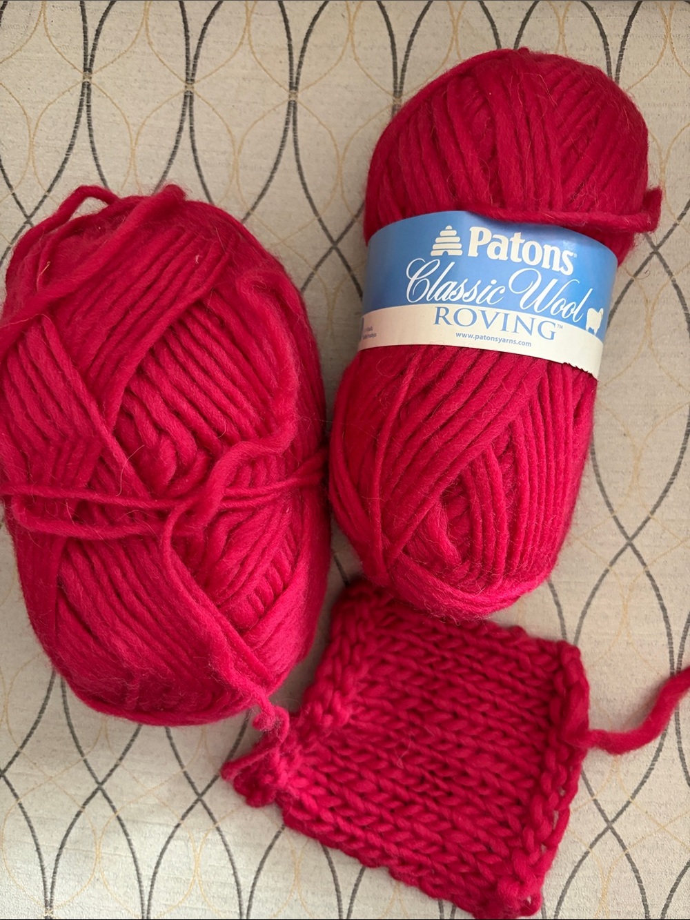 Patons Classic Wool Roving Yarn - Vibrant Red